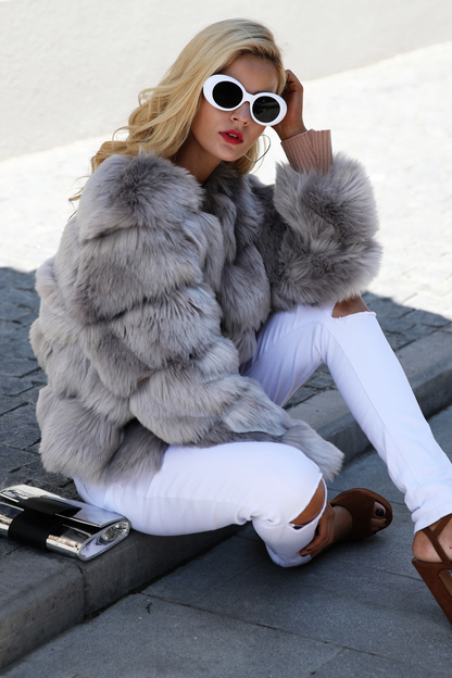 Winter Bubble Puffy Faux Fur Coat