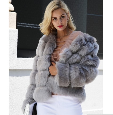 Winter Bubble Puffy Faux Fur Coat