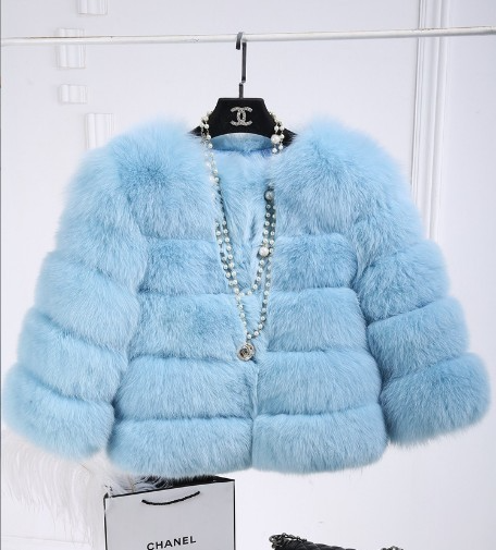 Faux Fur Open Front Bubble Coat