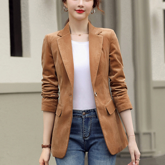 Turn Down Collar Long Sleeves Blazer