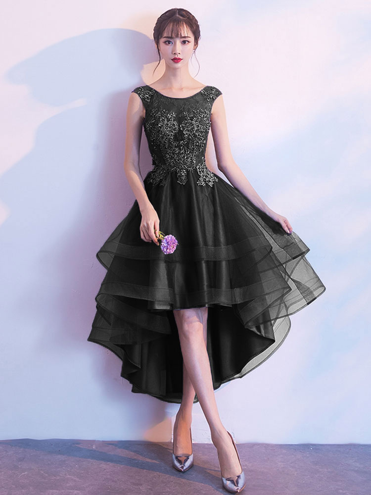 Lace Applique Sleeveless Mermaid Midi Homecoming Dress